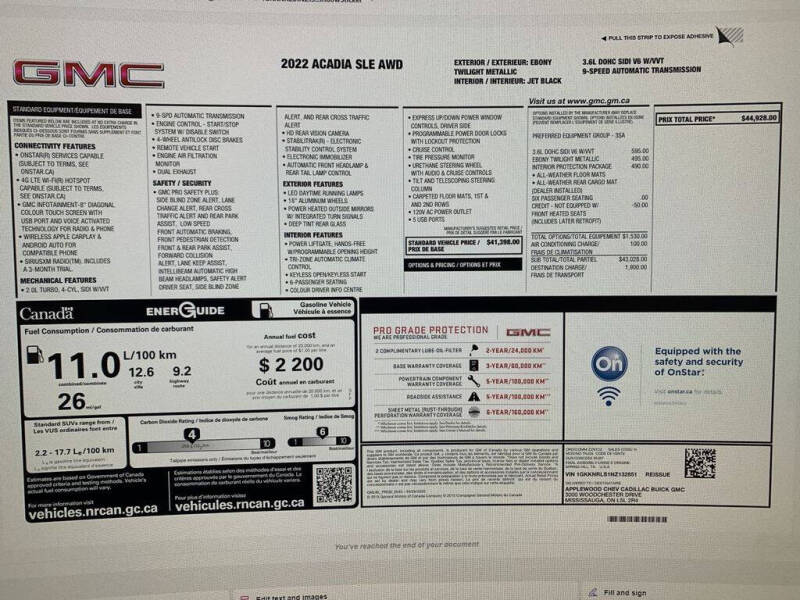2022 GMC Acadia