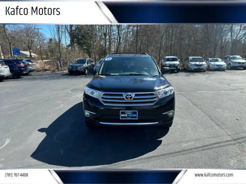 2013 Toyota Highlander for sale at Kafco Motors in Holbrook MA