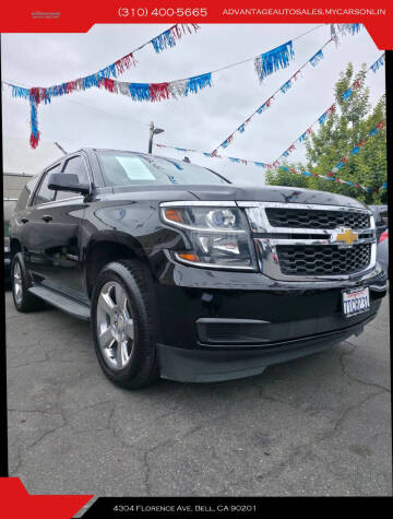 2015 Chevrolet Tahoe for sale at ADVANTAGE AUTO SALES INC in Bell CA
