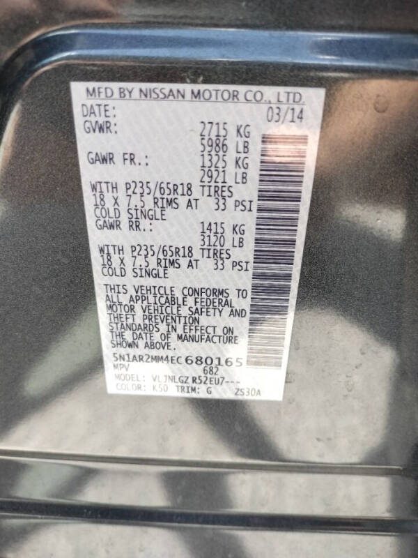 2014 Nissan Pathfinder Platinum