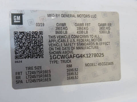 2019 Chevrolet Express 2500