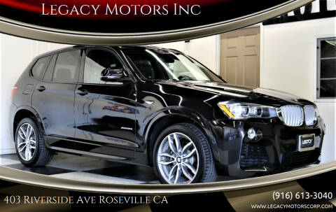 2016 BMW X3 for sale at Legacy Motors Inc in Roseville CA