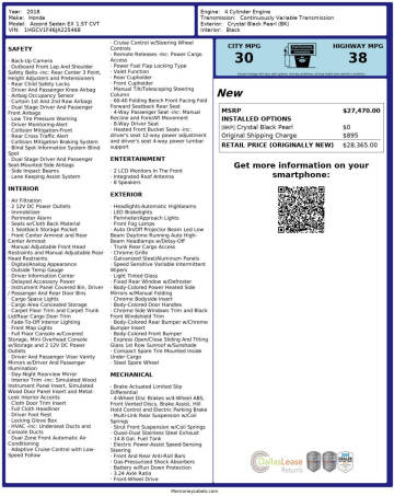 2018 Honda Accord EX