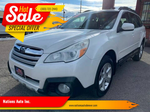 2013 Subaru Outback for sale at Nations Auto Inc. in Denver CO