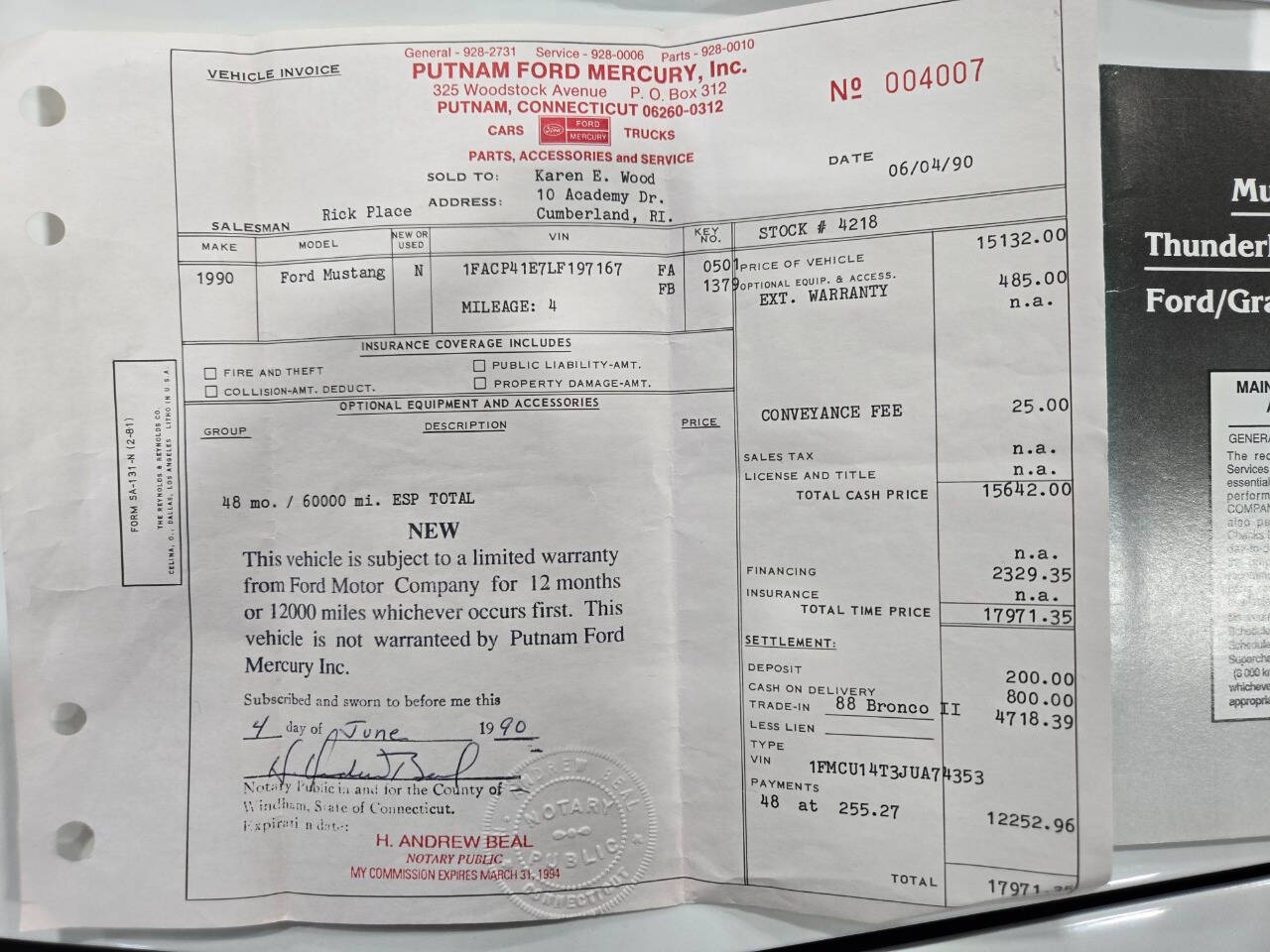 1990 Ford Mustang 87