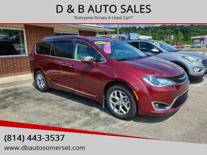 2017 Chrysler Pacifica for sale at D & B AUTO SALES in Somerset PA