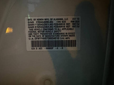 2013 Honda Pilot Touring