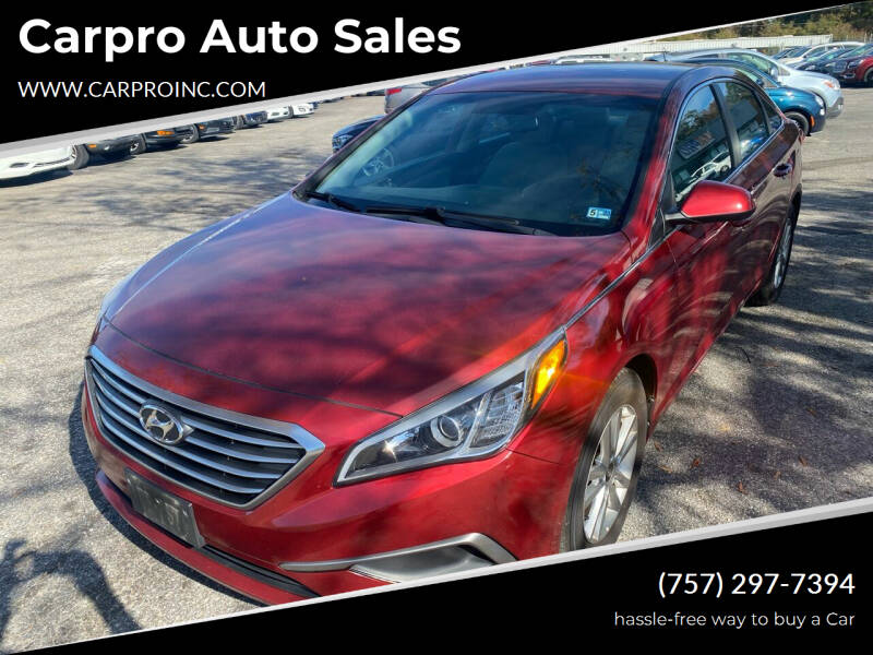 2016 Hyundai Sonata for sale at Carpro Auto Sales in Chesapeake VA