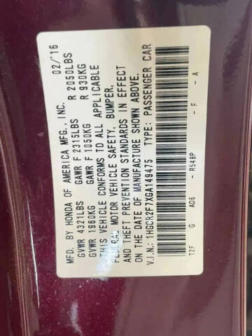 2016 Honda Accord EX