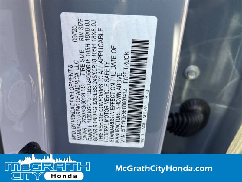 2026 Honda Ridgeline RTL