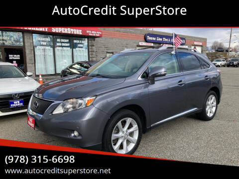 2012 Lexus RX 350 for sale at AutoCredit SuperStore in Lowell MA