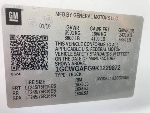 2019 Chevrolet Express 2500