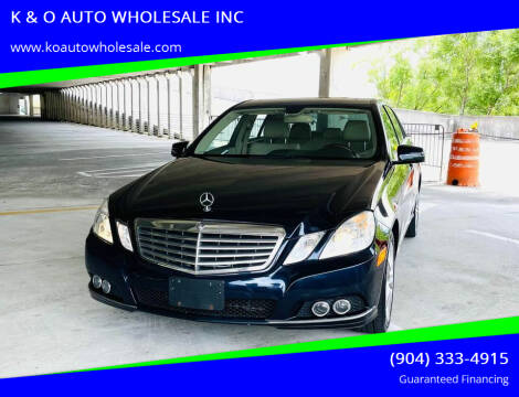 2011 Mercedes-Benz E-Class for sale at K & O AUTO WHOLESALE INC in Jacksonville FL
