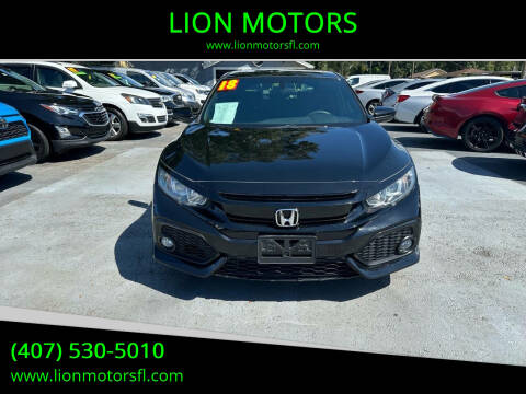 2018 Honda Civic for sale at LION MOTORS in Orlando FL