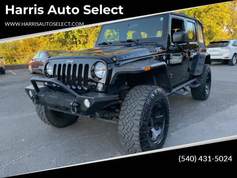 2015 Jeep Wrangler Unlimited for sale at Harris Auto Select in Winchester VA