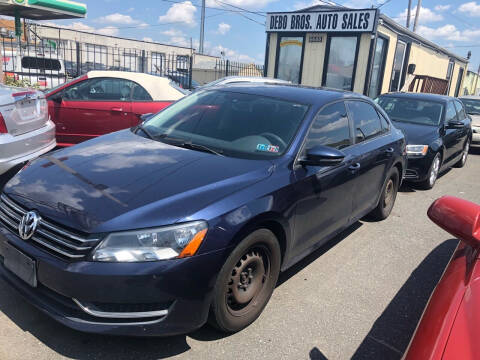 2012 Volkswagen Passat for sale at Debo Bros Auto Sales in Philadelphia PA