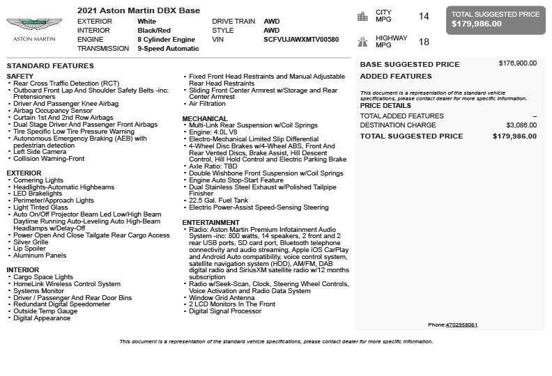 2021 Aston Martin DBX