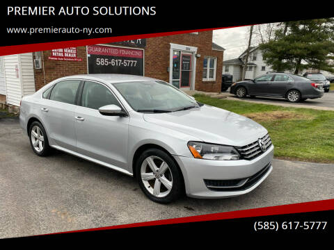 2012 Volkswagen Passat for sale at PREMIER AUTO SOLUTIONS in Spencerport NY