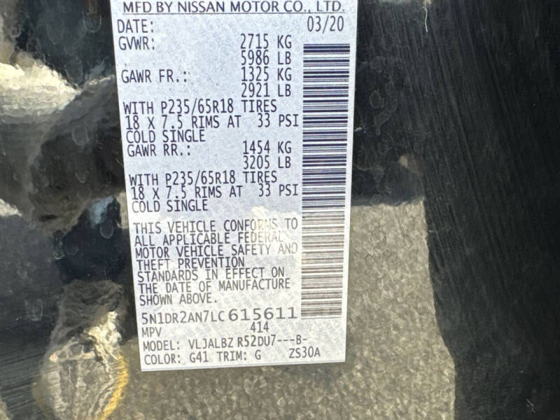 2020 Nissan Pathfinder S