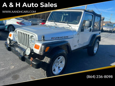 2005 Jeep Wrangler for sale at A & H Auto Sales in Greenville SC