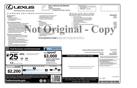 2023 Lexus RX 350 Premium