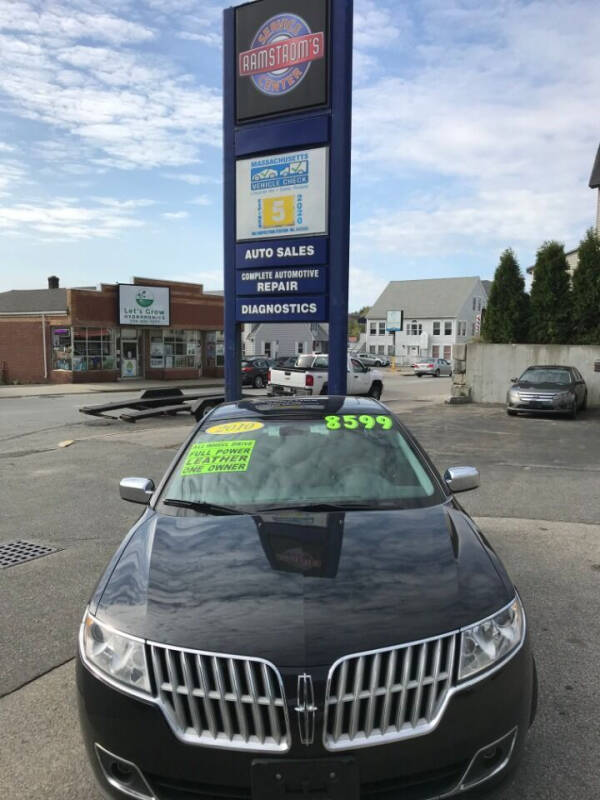 2010 Lincoln MKZ for sale at Ramstroms Service Center in Worcester MA