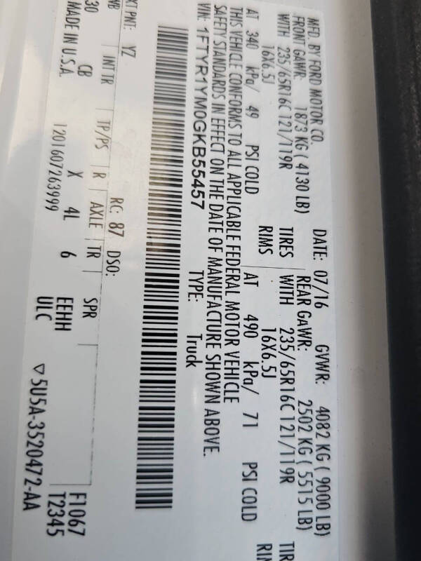 2016 Ford Transit 250