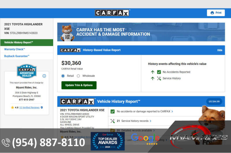 2021 Toyota Highlander XSE