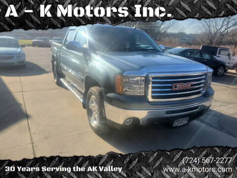 2012 GMC Sierra 1500 for sale at A - K Motors Inc. in Vandergrift PA