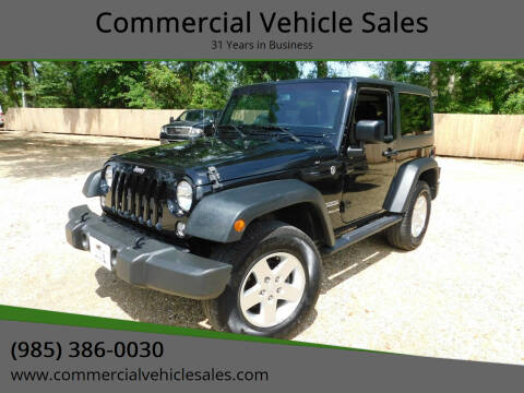 2015 Jeep Wrangler for sale at Commercial Vehicle Sales in Ponchatoula LA
