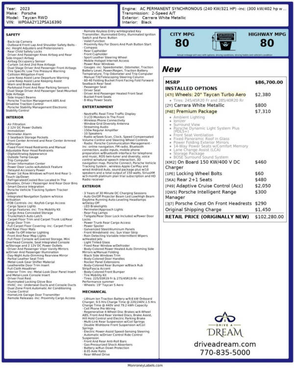 2023 Porsche Taycan