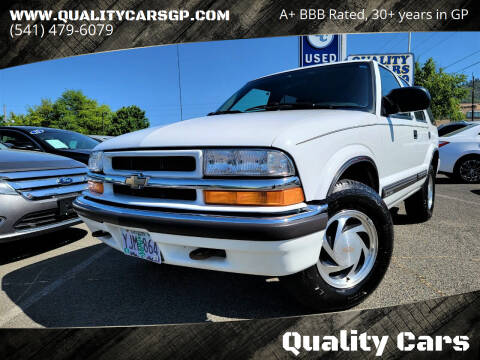 2001 Chevrolet Blazer for sale at Quality Cars in Grants Pass OR