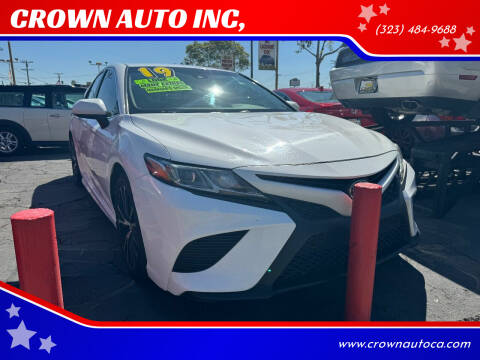 2019 Toyota Camry for sale at CROWN AUTO INC, in South Gate CA