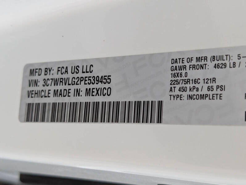 2023 RAM ProMaster 3500 159 WB
