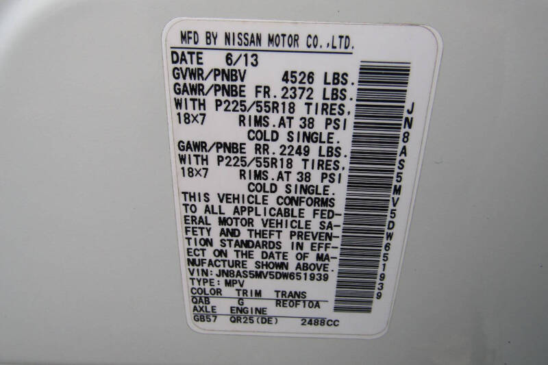 2013 Nissan Rogue SV w/SL Package