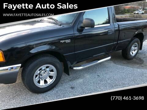 2003 Ford Ranger for sale at Fayette Auto Sales in Fayetteville GA