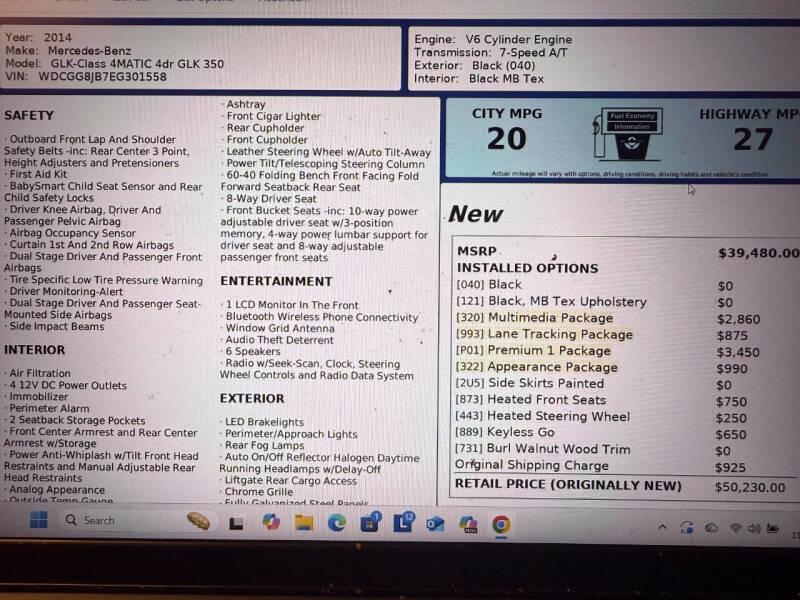 2014 Mercedes-Benz GLK GLK 350 4MATIC