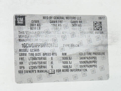 2017 Chevrolet Express 2500