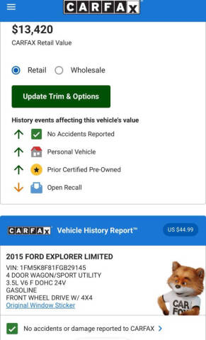 2015 Ford Explorer Limited