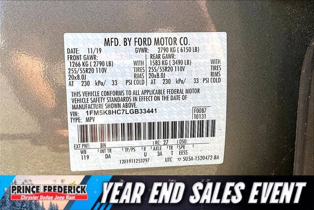 2020 Ford Explorer Platinum