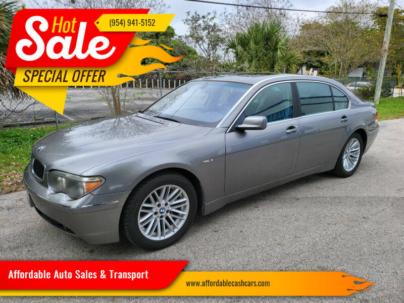 2003 BMW 7 Series for sale at Affordable Auto Sales & Transport in Pompano Beach FL
