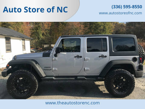 2014 Jeep Wrangler Unlimited for sale at Auto Store of NC - Walnut Cove in Walnut Cove NC