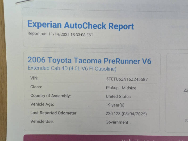 2006 Toyota Tacoma PreRunner V6