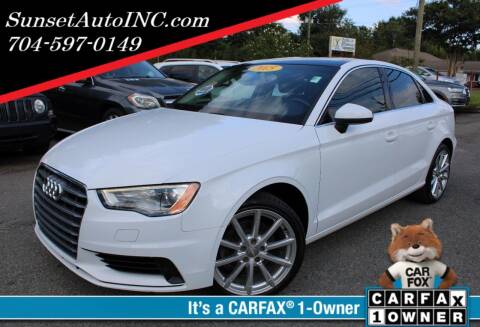 2015 Audi A3 for sale at Sunset Auto in Charlotte NC