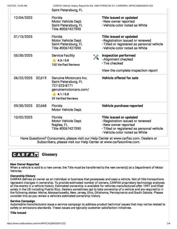 1995 Porsche 911 Carrera