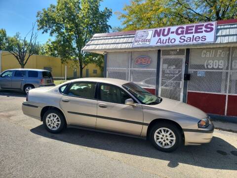 2003 Chevrolet Impala for sale at Nu-Gees Auto Sales LLC in Peoria IL