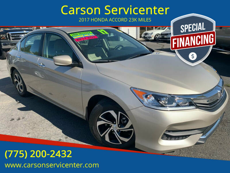 2017 Honda Accord for sale at Carson Servicenter in Carson City NV
