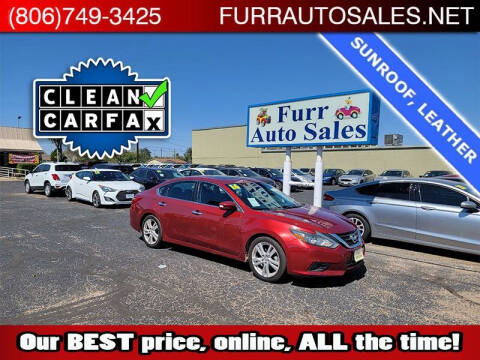 2016 Nissan Altima for sale at FURR AUTO SALES in Lubbock TX