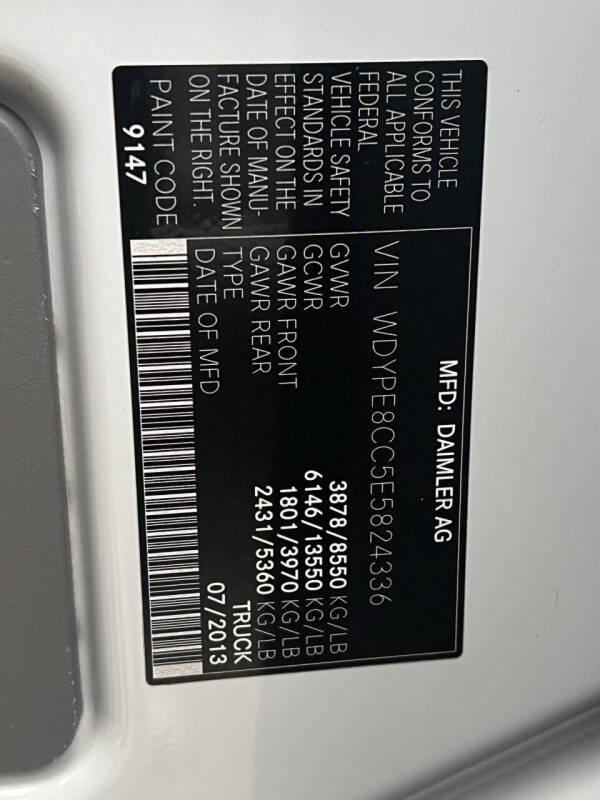 2014 Freightliner Sprinter 2500