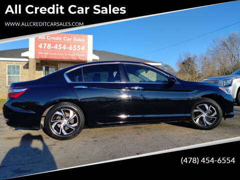 2017 Honda Accord for sale at All Credit Car Sales in Milledgeville GA